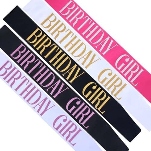 Birthday Girl Satin Ribbon Sash Novelty Girls Happy Birthday Party Decoration Supplies Accessories Sashes Favor Gifts NW06