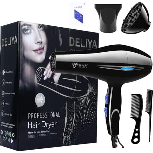 Hair Salon Hair Dryer Professional Barber Styling Tools Hot/Cold Air Blow Dryer 1200W Strong Power Salons Household Hairdryer