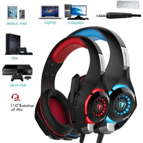 GM-1 3.5mm Gaming headphone Earphone Gaming Headset Headphone Xbox One Headset with mic for pc playstation 4 laptop phone