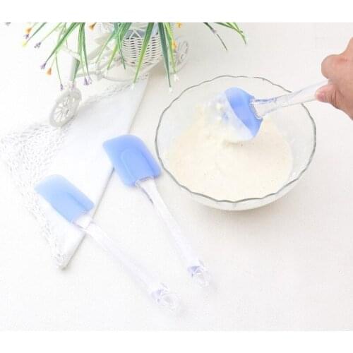 Kitchen Heat-resistant Flexible Silicone Spatulas Flipping Serving Small Medium Spoon Baking Pastry Spatulas Set Kitchen Tool