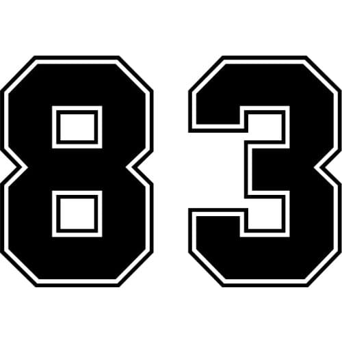 Hot Reflective Car Stickers Number 83 Funny Vinyl Decals for Car Decor Window Car Decorative KK15*10cm