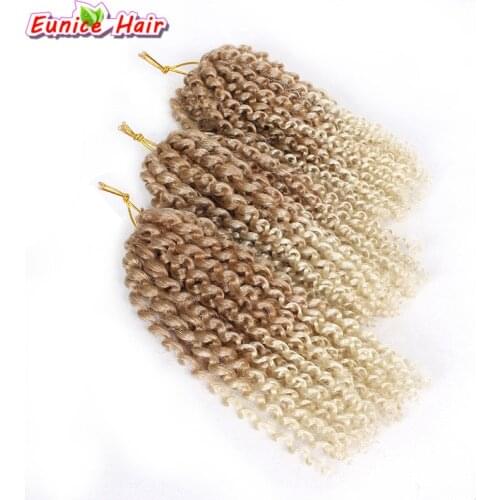 Mali bob Crochet Hair Extensions 3pcs/pack 8inch malibob Marly Bulk Hair Blonde Ombre Synthetic Braiding Hair
