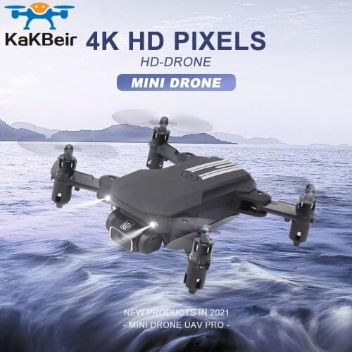 Mini RC Drone 4K HD Camera Quadcopter WiFi Fpv Air Pressure Altitude Hold Black And Foldable Mobile Control Dron Toys 2021