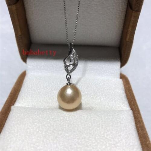 New nlay zircon white pink purple 12-13MM natural Edison pearl Tibetan silver women gift pendant with chain necklace