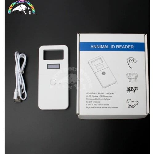 Animal ID Reader Animal Chip Digital Scanner USB Transponder RFID Microchip Handheld Identification Scanner for Dog Cats Horse