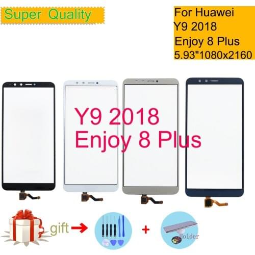 Touchscreen For Huawei Y9 2018 Enjoy 8 Plus Touch Screen FLA-AL00 Touch Panel Sensor Digitizer Front Glass Outer Lens 5.93"