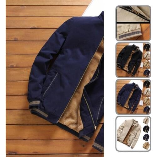 Coat Stylish Stand Collar Zipper Zipper Top Plush Jacket Stand Collar for Party