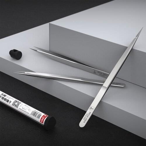 Ultra-sharp Non-Magnetic Dtainless Dteel Wear-Resistant Mobile Phone Fingerprint Fly line Maintenance Hard Tweezers