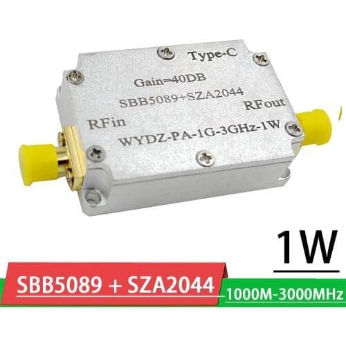 SBB5089+SZA2044 1000M-2400MHZ 2.4G 1W 30dBm RF power amplifier Super RF2126 FOR For Ham Radio wifi Bluetooth jammer Shielder