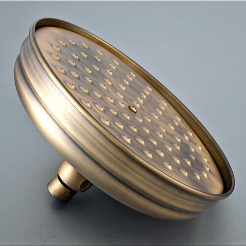 Vintage Retro Antique Brass Rainfall Bathroom Top Spray Rain Shower Head Accessories (Standard G1/2".)dsh242