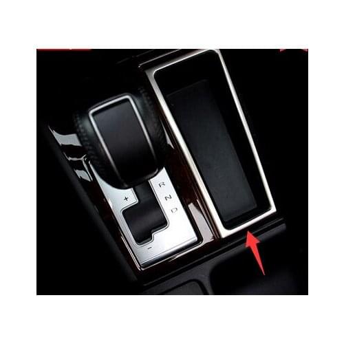 HIGH QUALITY!! Chrome Interior storage box handle decoration trim For Mitsubishi Pajero 2014 2015 2016