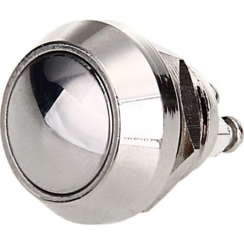 WSFS Hot 3A Push Button Reset Button Switch 12 mm Nickel Plated Copper Bell Push Silver