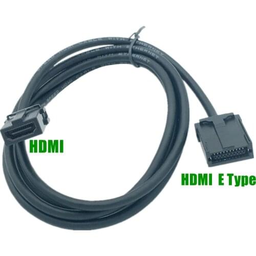 1.5m 5ft 1080P HDMI E Type to HDMI V1.4 A Type Female with Lock Extension Cable for Car Automotive Multimedia