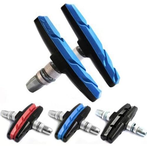 1Pairs Mountain Road Mute Bike Brake pads MTB Bicycle Braking V-Brake Holder Shoes Rubber Blocks Durable Cycling Accessories