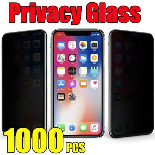 1000pcs Privacy Tempered Glass Private Screen Protector Premium Film Guard For iPhone 12 Mini 11 Pro Max XS XR X 8 7 6 Plus SE