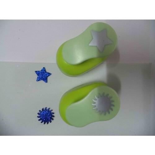 2pcs(2.5cm) sun and star shape craft punch set Punch Craft Scrapbooking school Paper Puncher eva hole punch free shipping