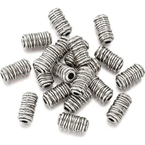 20pcs Tibetan Style Column Loose Beads 11x6x2.5 mm for jewelry making DIY Accessories Supplies F70