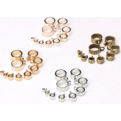 20pcs/set Fashion Charms Slider Beads Spacer For 1.0-10mm Licorice Leather Cord Bracelet Bangle Jewelry Accessories Findings