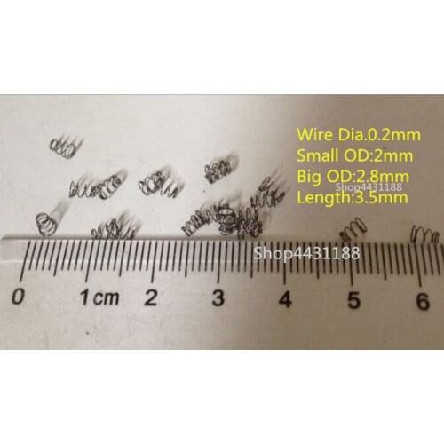 20pcs/lot 0.2*2*2.8*3.5mm steel small conical compression springs Metalworking manufacturer DIY Part