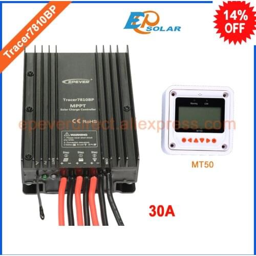 24 volt solar battery charging controller Tracer7810BP 30A 30amp meter MT50 remote waterproof IP67 EPEVER