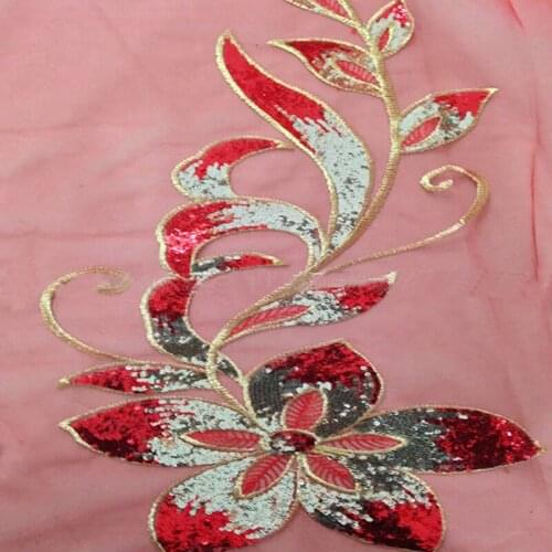 4 Pieces of Packaging Two-color Sequins Three-dimensional Embroidery Clothing Accessories Handmade Cloth Stickers
