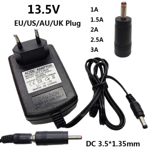 13.5V 2.5A Power Adapter DC Adaptor 220V To 13.5 Volt 2500mA Supply 3.5mm*1.35mm Switching US EU UK AU Plug Converter