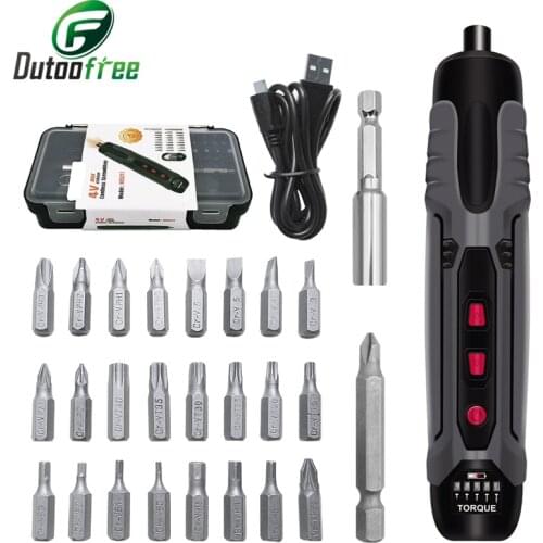 USB Cordless Electric Screwdriver Set 4V Rechargeable Electric Screwdrivers With Box Portable Repair Tool 300rpm