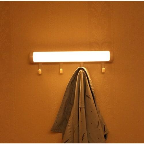 2020 LED Night Light Motion Sensor Wireless USB Rechargeable Night Lights For Kitchen Cabinet Wardrobe Bedroom Hook up Wall Lamp