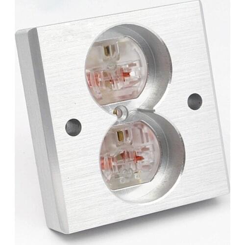 One pieces US AC power Receptacles wall outlet audio grade copper made socket Duplex Plate