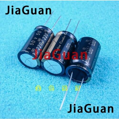 4pcs NEW ELNA ROA 220uF/50V Cerafine 50V220UF 16X25MM audio electrolytic capacitor 220UF 50V Black gold CERAFINE 50V 220uF