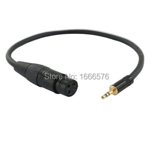 KL 3FT 3 pin XLR Female Connector to 3.5mm Mini Audio Input Cable Adapter Microphon