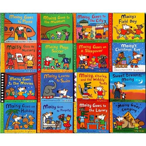 16 Books big size Maisy Mouse Wave Mice English Picture Book Children Story Book Kids Games IQ EQ Training education toy gift