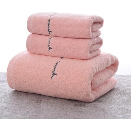 Drop Shipping Towel set 100% cotton terry cloth 3pcs/set bath towel 1pc and hand towel 2pc gift towel sets