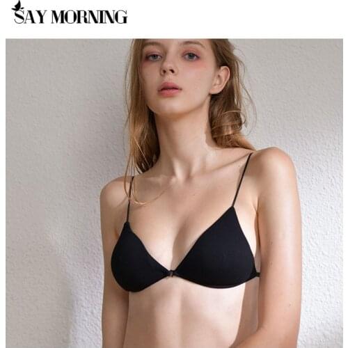 SAY MORNING Sexy Wireless Front Closure Bra Set For Women Lingerie Seamless Soft Brassiere Backless Bralette Comfort Underwear