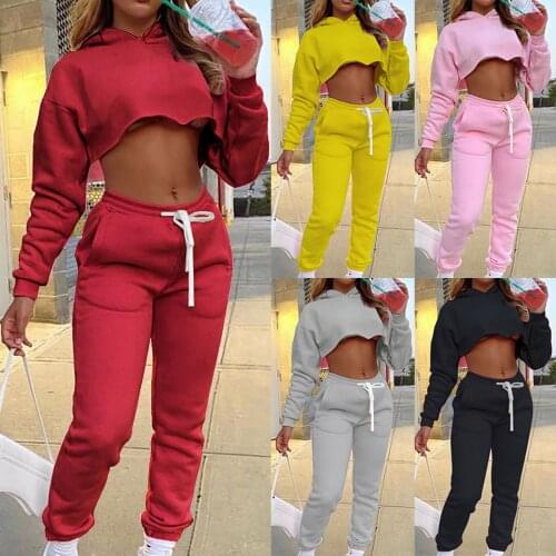Pant Suits Yoga Women Fashion Plush Tracks Solid Color Sports Casual Spring Hoodie Suit Ensemble Femme Спортивные Костюмы Жен