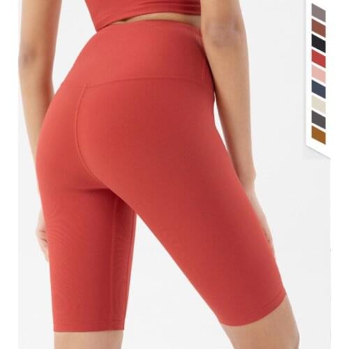 New Seamless Threaded Sports Shorts For Women Hip Leggings High Waist Gym Yoga Shorts Tummy Control Workout Fitness Shorts