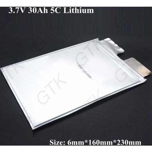 GTK 3.7v 30Ah li-polymer battery 150A lithium for RV e bike battery pack golf carts electric vehicle solar energy storage