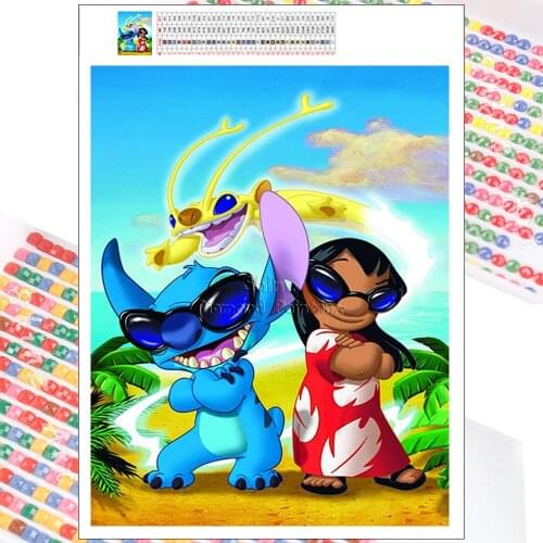 Diamond Painting Disney Stitch 5D DIY Full Drill Cartoon Characters Pattern Rhinestone Embroidery Kit Art Mosaic Home Decoration