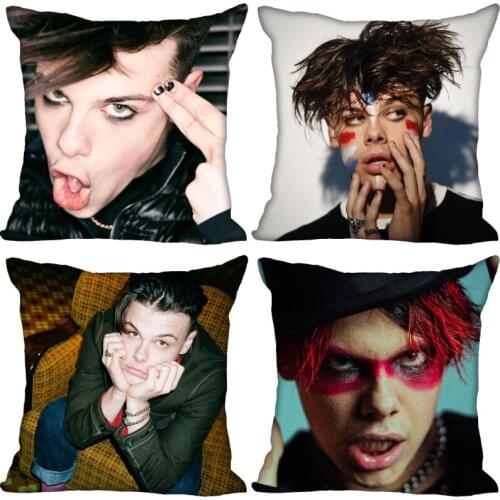 New Yungblud Pillow Case For Home Decorative Silk Pillows Cover Invisible Zippered Throw PillowCases 40X40,45X45cm 0318