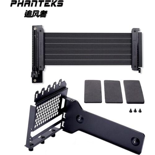 PHANTEKS PH-VGPUKT_02 Anti Interference GPU Extension Line Computer PCIe3.0 X16 Vertically VGA Card Bracket Suit 7 Slot Mount