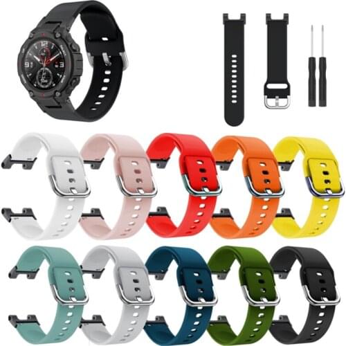 Watch Strap For Huami Amazfit T Rex Pro WatchBand Gear Sport Wrist Bracelet Silicone Watchband For Huami Amazfit T REX Watch