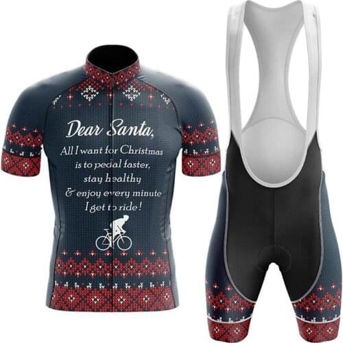 Christmas 2021 A Letter To Santa - Mens Cycling Kit Professional Cycling Clothing Summer Quick Dry Short-sleeved Cycling Shirt