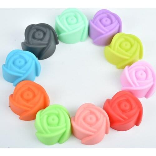 Rose Mold DIY Food Grade Silicone Mini Cupcake Cake Tool Muffin Cookie Baking Molds Chocolate Soap Pastry Decorating Cake Mold