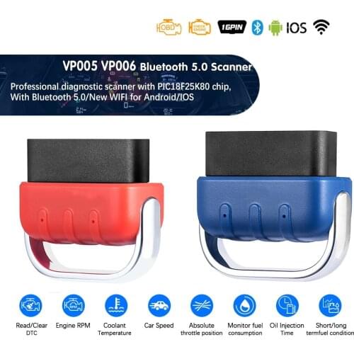 Code Reader V2.2 Bluetooth 5.0 Scan Tool for Android/IOS PIC18F25K80 WIFI OBD2 Scanner Car Diagnostic Tool MINI OBD2