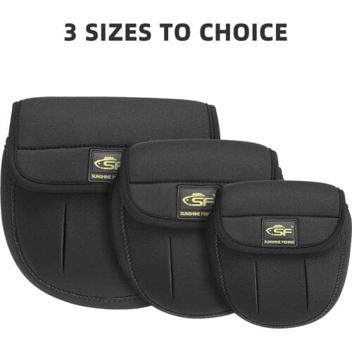 SF 3D 5 mm Neoprene Fishing Spinning Reel Protective Bag Case Cover Holder Pouch