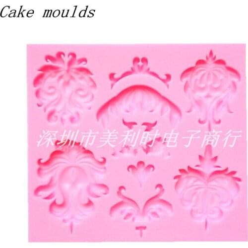 Silicone mold K155 flower relief shape baking mold Fondant cake mold chocolate mold Decoration tools