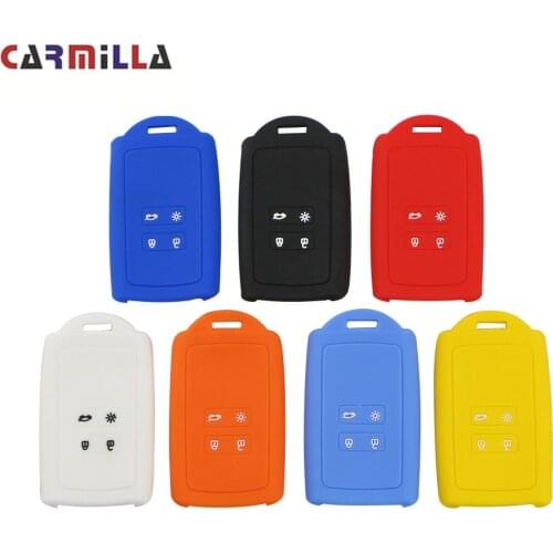 Carmilla Silicone Car Key Case Bag Cover for Renault KOLEOS Kadjar Espace 2016-2020 for Samsung QM5 Accessories