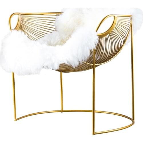 Living room modern wire chair coffee shop hot sell metal leisure accent chair