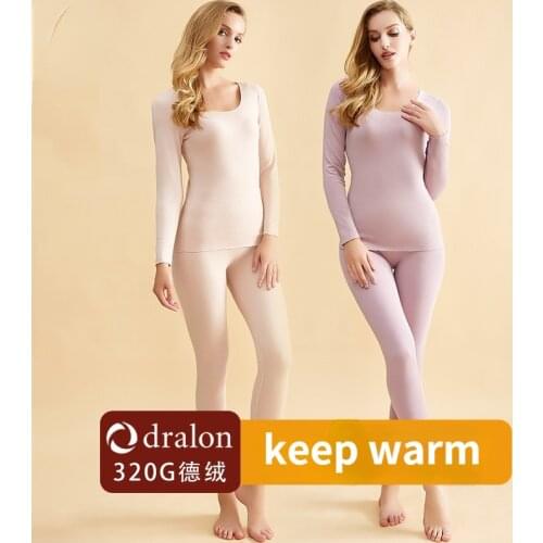 SHUCHAN New Autumn Winter Women Thermal Underwear Sets Inner Wear High Quality Long Johns High-Rise Thermo Underwear Women