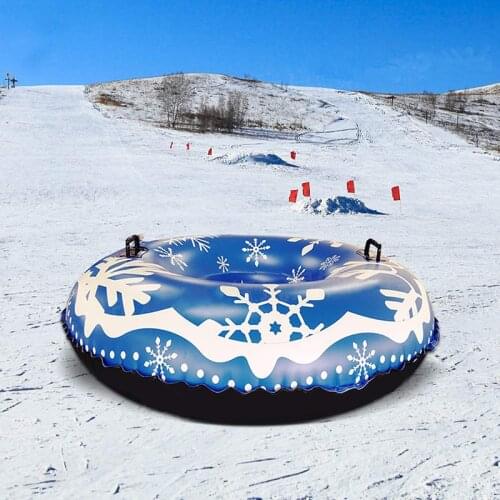 Snow Tube Inflatable Winter Ski Circle Floated Skiing Board PVC With Handle Durable Outdoor Snow Tube Skiing Accessories